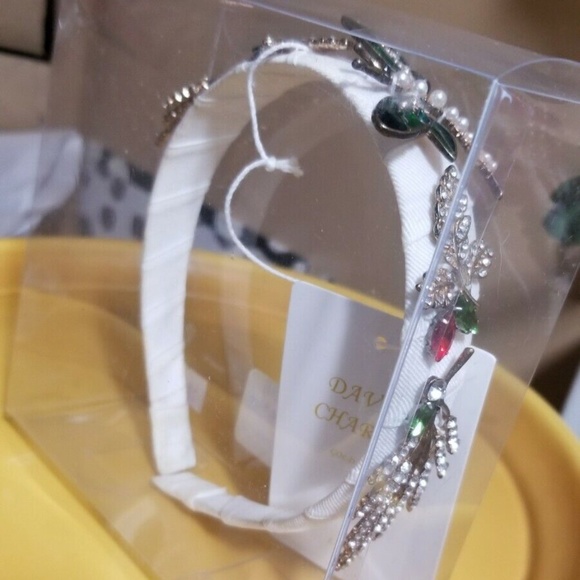 David Charles Girls Enamel & Pearl Dragonfly Headband Jewled - Picture 10 of 14